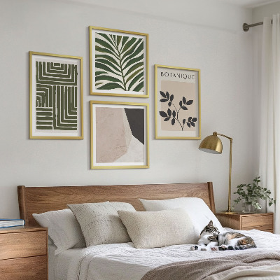 Polittico con cornice composizioni botaniche boho