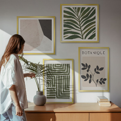 Polittico con cornice composizioni botaniche boho