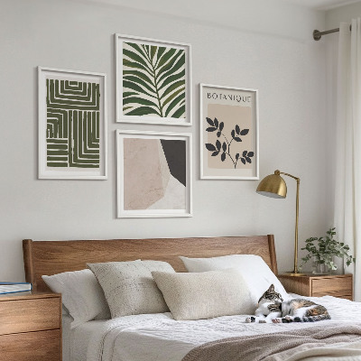 Polittico con cornice composizioni botaniche boho