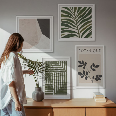 Polittico con cornice composizioni botaniche boho