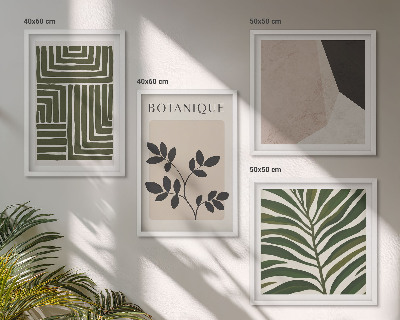 Polittico con cornice composizioni botaniche boho