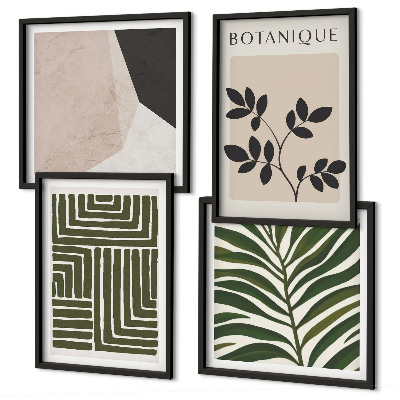 Polittico con cornice composizioni botaniche boho