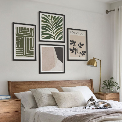 Polittico con cornice composizioni botaniche boho