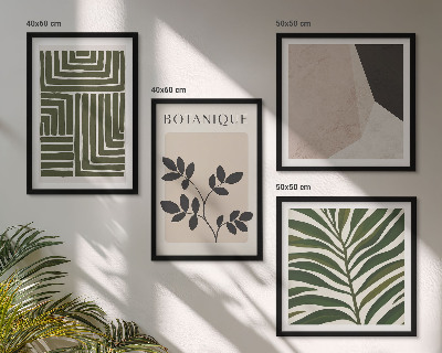 Polittico con cornice composizioni botaniche boho