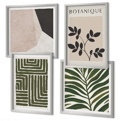 Polittico con cornice composizioni botaniche boho