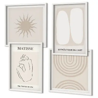 Polittico con cornice con linee minimaliste ed eleganti