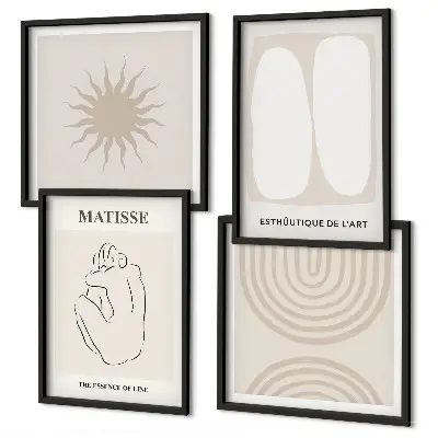 Polittico con cornice con linee minimaliste ed eleganti