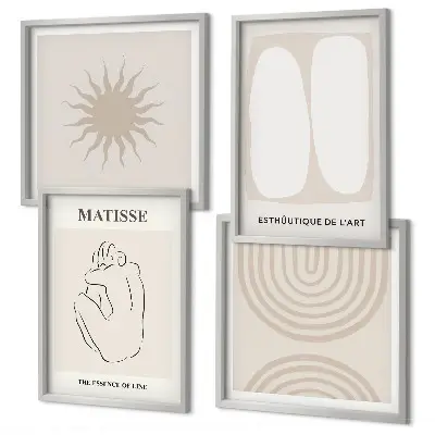 Polittico con cornice con linee minimaliste ed eleganti