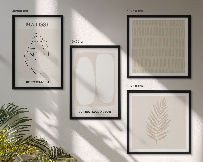 Galleria a parete Linee forme beige bianco