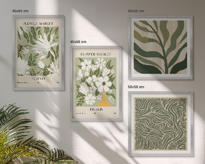 Polittico con cornice Motivi floreali, decorazioni boho