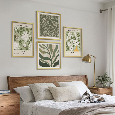 Polittico con cornice Motivi floreali, decorazioni boho