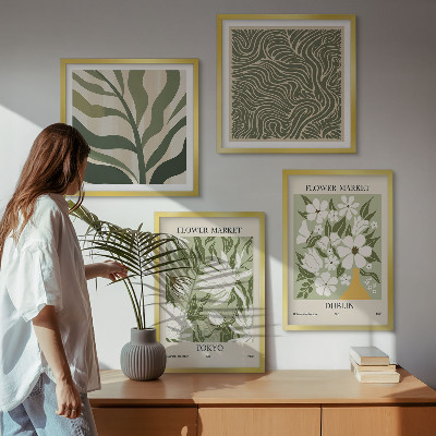 Polittico con cornice Motivi floreali, decorazioni boho