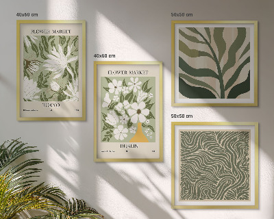 Polittico con cornice Motivi floreali, decorazioni boho