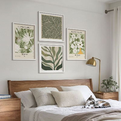 Polittico con cornice Motivi floreali, decorazioni boho