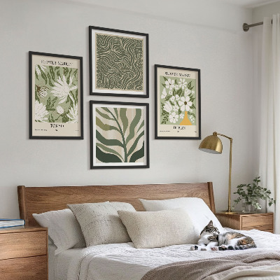 Polittico con cornice Motivi floreali, decorazioni boho