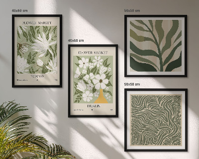 Polittico con cornice Motivi floreali, decorazioni boho