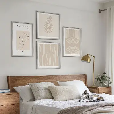 Decorazioni bohémien astratte con cornice polittico