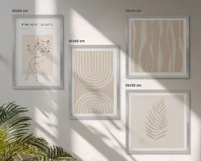 Decorazioni bohémien astratte con cornice polittico