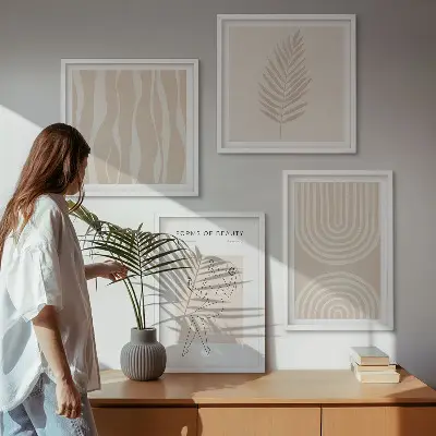 Decorazioni bohémien astratte con cornice polittico