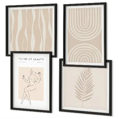 Decorazioni bohémien astratte con cornice polittico