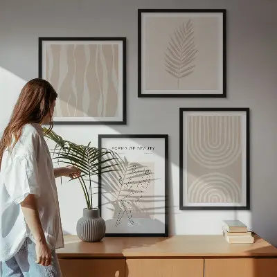 Decorazioni bohémien astratte con cornice polittico