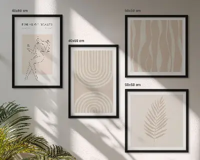 Decorazioni bohémien astratte con cornice polittico