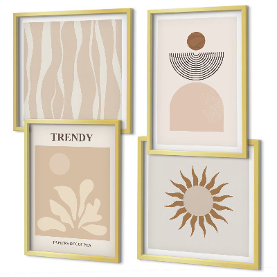 Galleria a parete Eleganti beige astratti