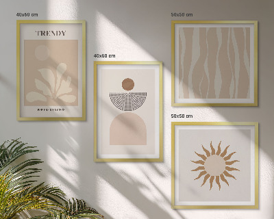 Galleria a parete Eleganti beige astratti