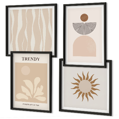 Galleria a parete Eleganti beige astratti