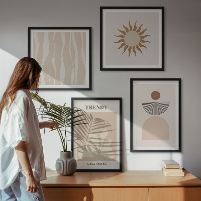 Galleria a parete Eleganti beige astratti