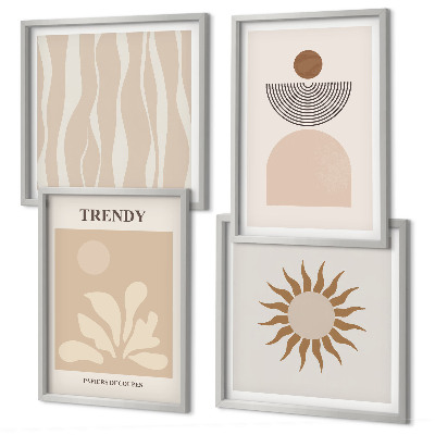 Galleria a parete Eleganti beige astratti