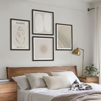 Polittico con cornice Onde di sabbia minimaliste