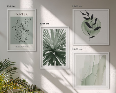 Galleria a parete motivi vegetali verde beige