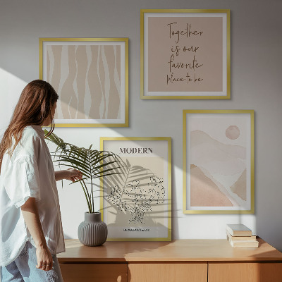 Polittico con cornice Forme astratte e colori