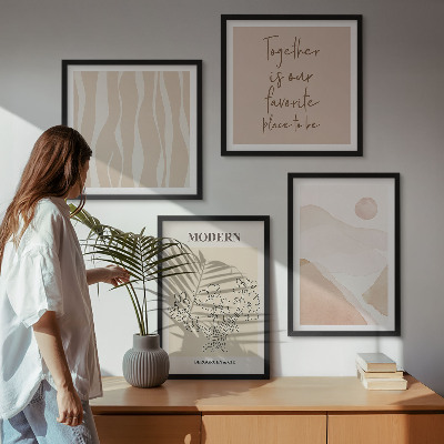Polittico con cornice Forme astratte e colori