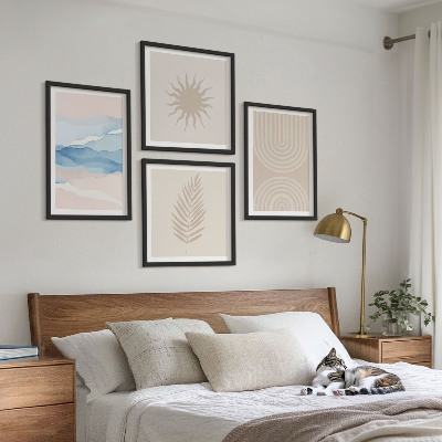 Polittico con cornice Onde solari, linee astratte