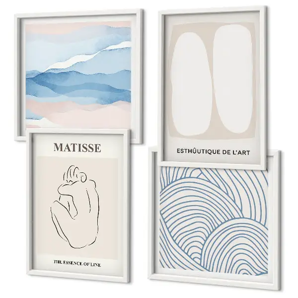 Le forme astratte di Matisse composizione di 4 quadri
