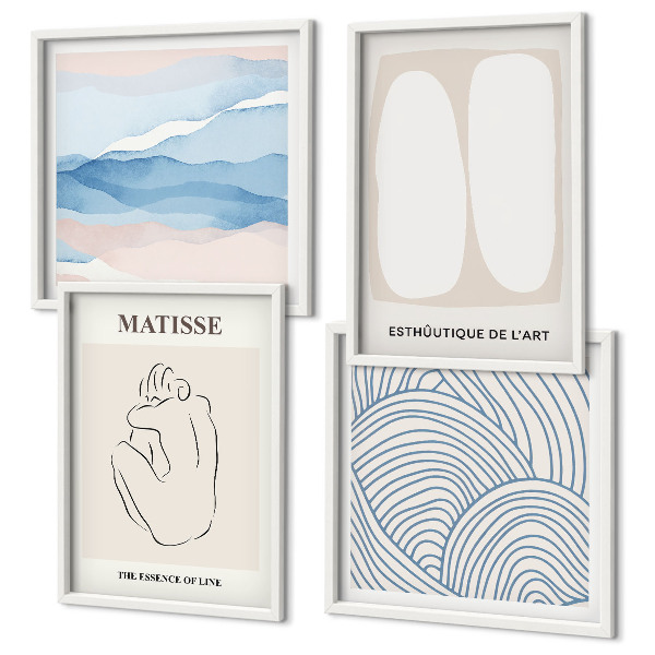 Composizione di 4 quadri Le forme astratte di Matisse