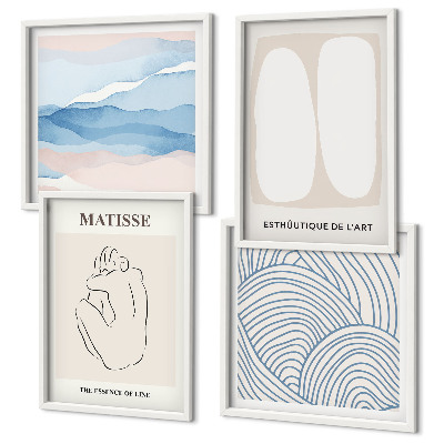 Composizione di 4 quadri Le forme astratte di Matisse