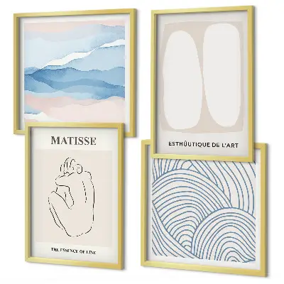 Le forme astratte di Matisse composizione di 4 quadri