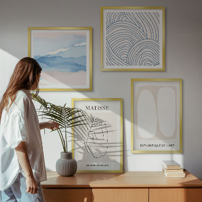 Composizione di 4 quadri Le forme astratte di Matisse