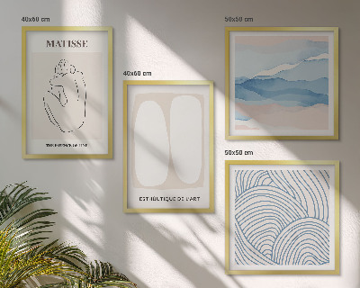 Composizione di 4 quadri Le forme astratte di Matisse