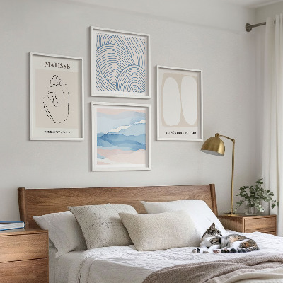 Composizione di 4 quadri Le forme astratte di Matisse