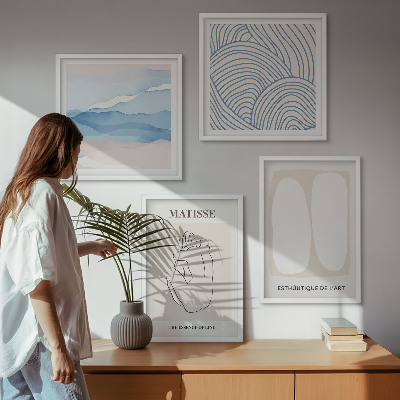 Composizione di 4 quadri Le forme astratte di Matisse