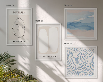 Composizione di 4 quadri Le forme astratte di Matisse