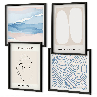 Composizione di 4 quadri Le forme astratte di Matisse