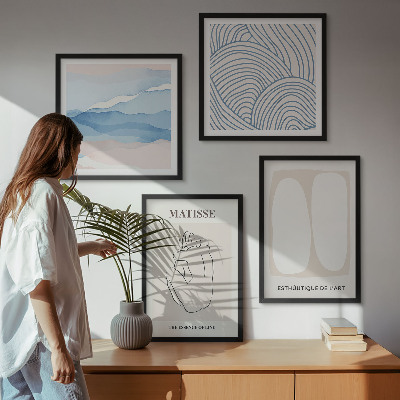 Composizione di 4 quadri Le forme astratte di Matisse