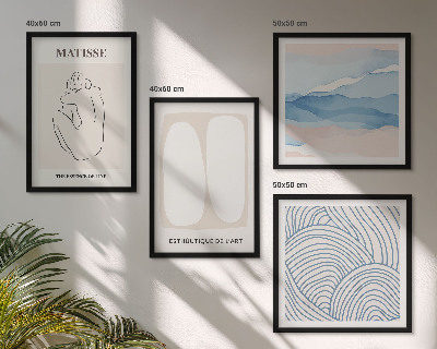 Composizione di 4 quadri Le forme astratte di Matisse