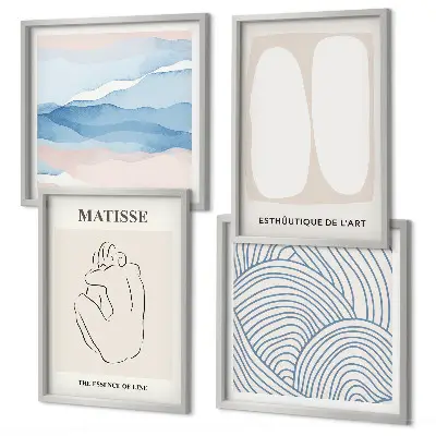Le forme astratte di Matisse composizione di 4 quadri