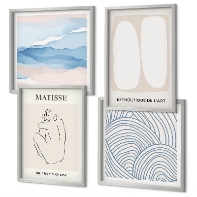 Composizione di 4 quadri Le forme astratte di Matisse